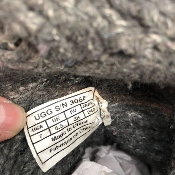 UGG Lattice Cardy Boots in Charcoal Grey Boots Size Womens 7 - Picture 10 of 10